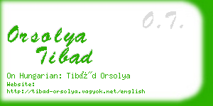 orsolya tibad business card